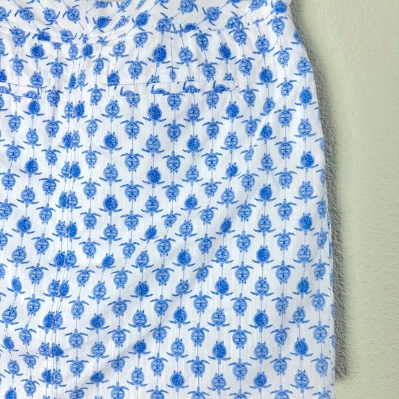 Lilly Pulitzer 6 Nicki Skort Skirt Shorts Blue Turtles White Beach Coastal Terps - Picture 4 of 9